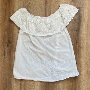 Westport ⭐️ White Eyelet Off-Shoulder Top Size S